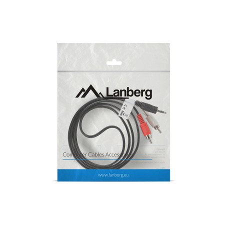 Cable estereo lanberg mini jack 3.5mm - 2x rca macho 1.5m