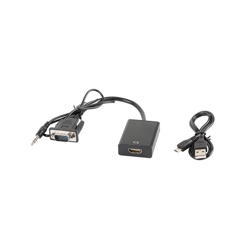 Adaptador lanberg vga macho+audio 3.5mm jack - hdmi hembra
