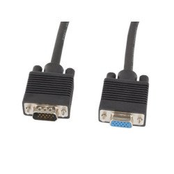 Cable lanberg vga macho hembra ferrita negro 3 m