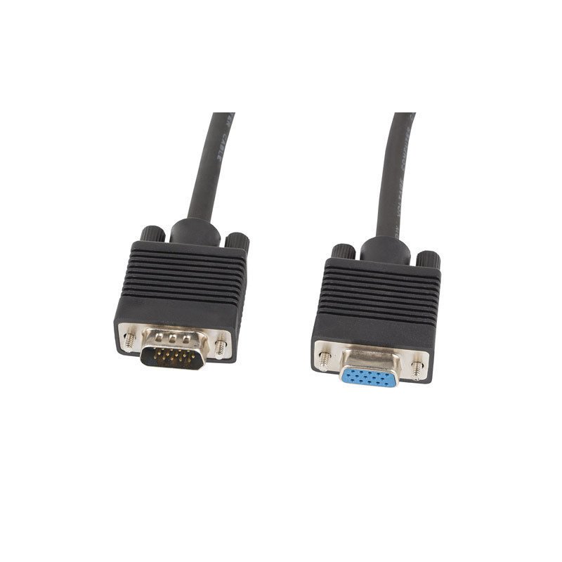 Cable lanberg vga macho hembra ferrita negro 3 m