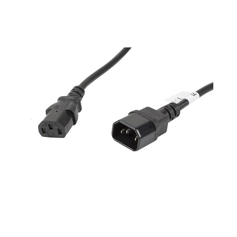 Cable alargador lanberg alimentacion cpu iec320 c13 h - iec320 c14 m vde 5m
