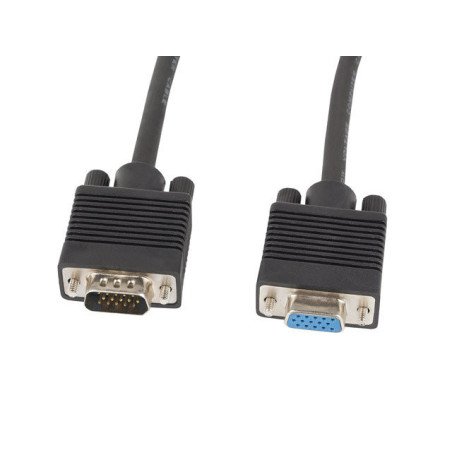 Cable lanberg vga macho hembra ferrita negro 5 m