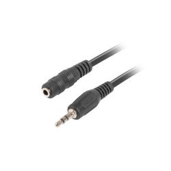 Cable estereo lanberg jack 3.5 mm macho - jack 3.5mm hembra 3m negro