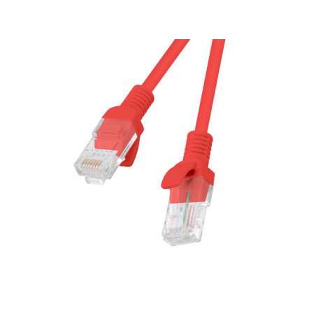 Cable red lanberg latiguillo cat.6 utp 0.5m rojo fluke passed