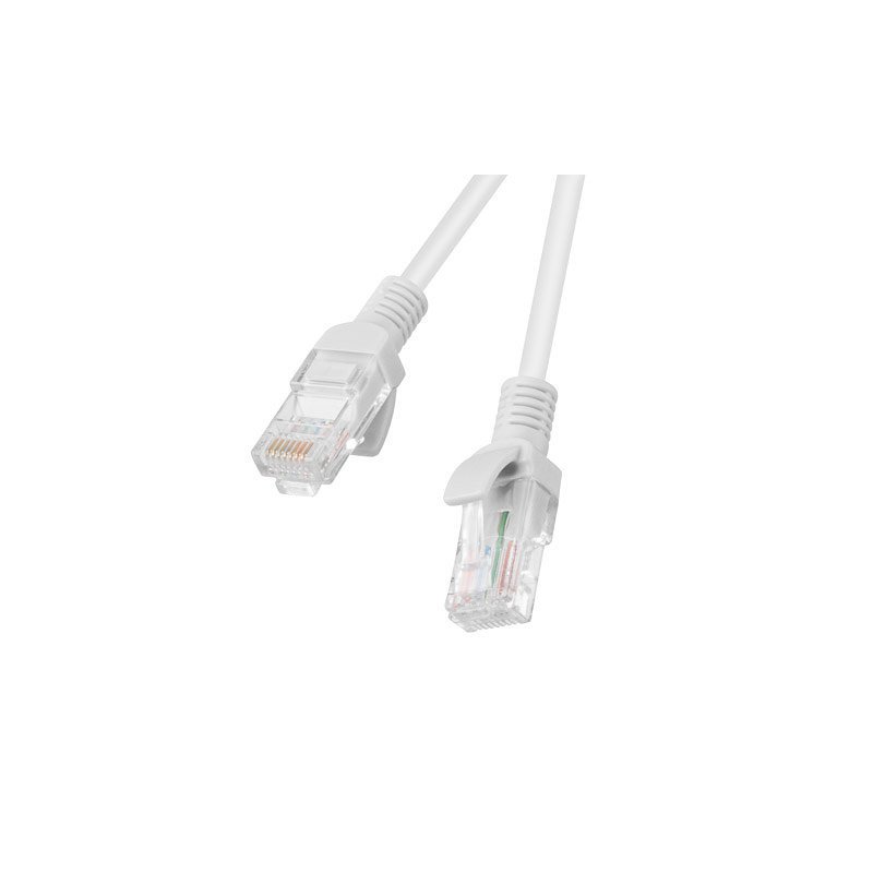 Cable red lanberg latiguillo cat.6 utp 1m gris fluke passed