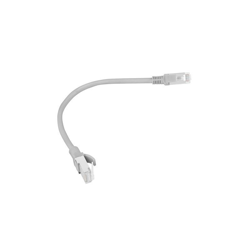 Cable red lanberg latiguillo cat.6 utp 0.25m gris fluke passed