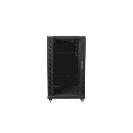 Armario rack lanberg 22u 600x600 autoensamblado 19 pulgadas hasta 60kg negro