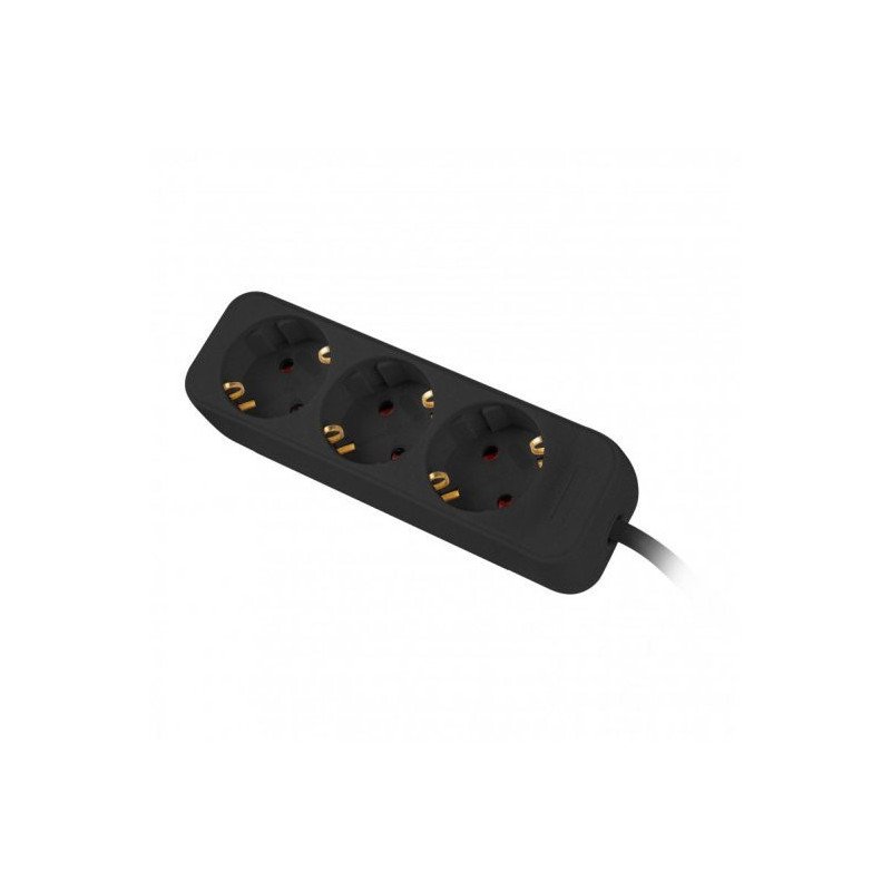 Regleta lanberg 3 tomas schuko negra 1.5m