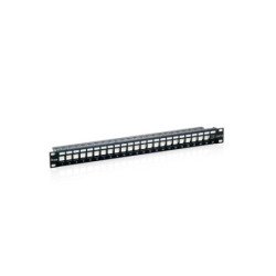 Patch panel equip vacio cat.6 24 puertos keystone 1u
