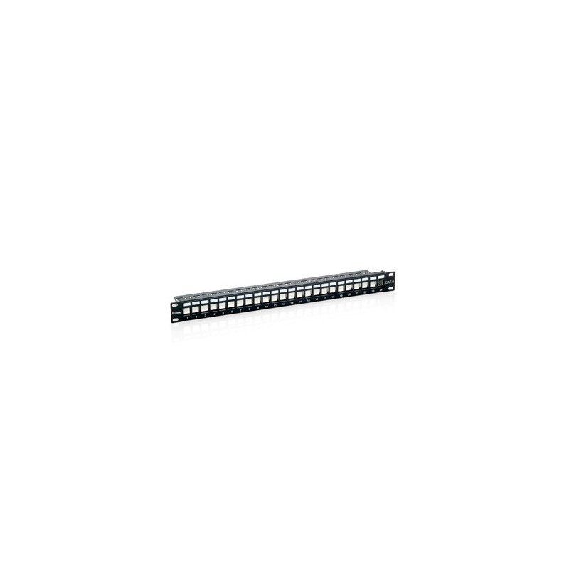 Patch panel equip vacio cat.6 24 puertos keystone 1u