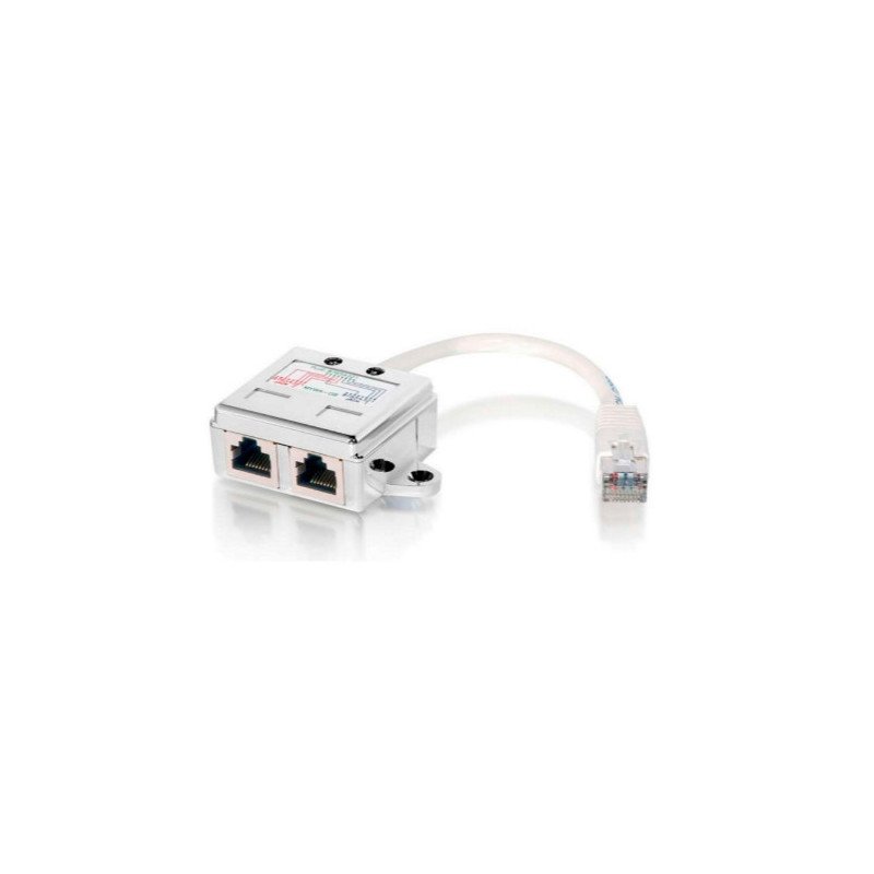Adaptador equip rj45 cat5e 1 macho a 2 hembras