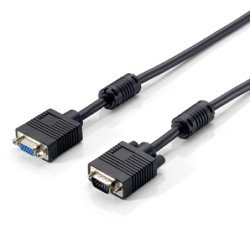 Cable alargo svga equip 3coax macho - hembra 1.8m con ferritas