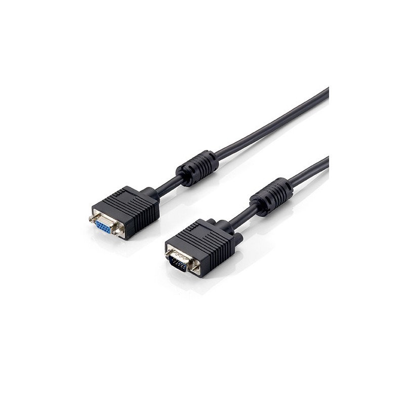 Cable alargo svga equip 3coax macho - hembra 1.8m con ferritas