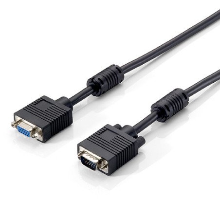 Cable alargo svga equip 3coax macho - hembra 1.8m con ferritas