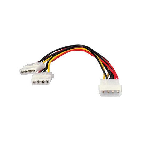 Duplicador cable de alimentacion atx equip conector molex 5.25 x2