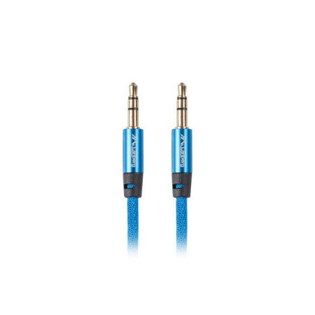Cable minijack lanberg 3.5mm m - m 3 pin 3m premium azul