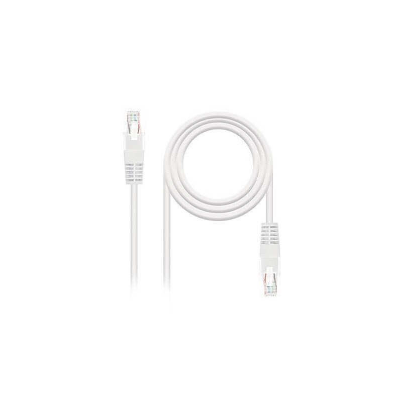Cable red nanocable latiguillo rj45 utp cat6 1m blanco