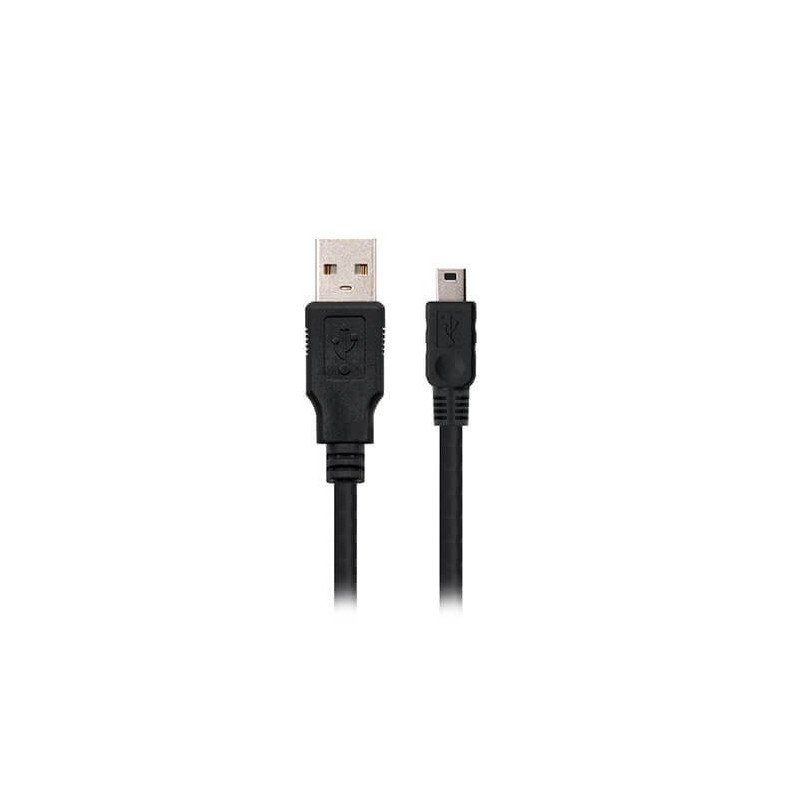 Cable usb(a) 2.0 a mini usb(b) nanocable 1.8m - macho - macho - negro