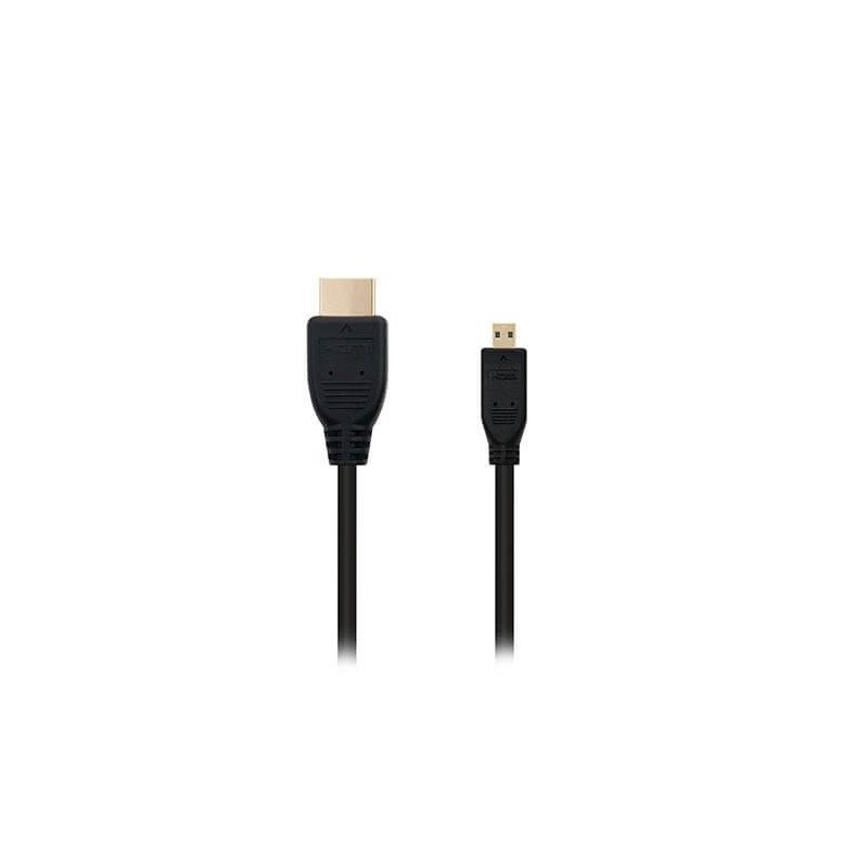 Cable micro hdmi tipo d a hdmi tipo a nanocable 1.8m negro 1.8m - macho a macho - alta velocidad - negro