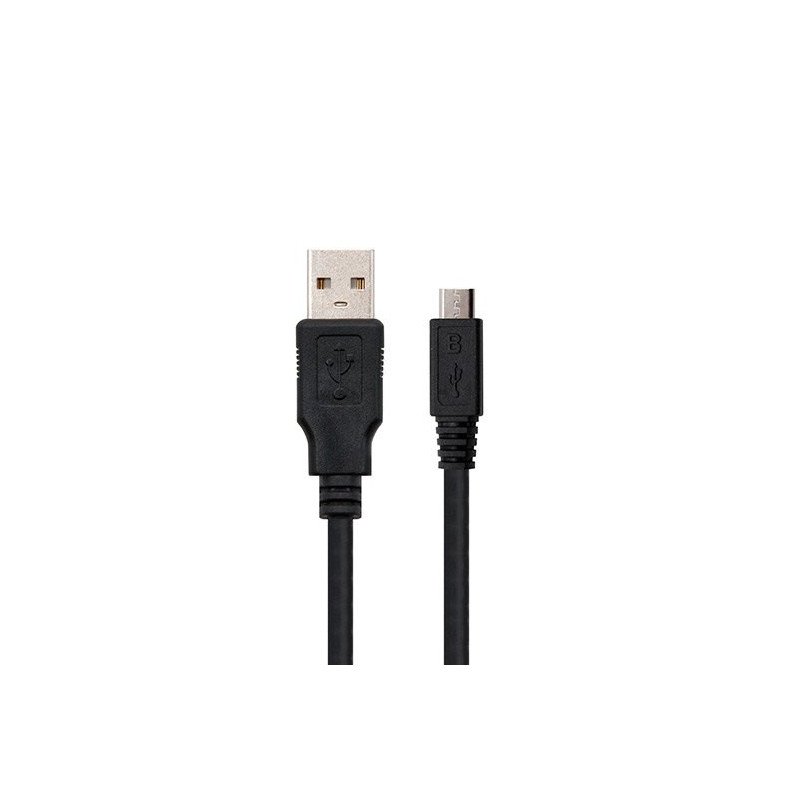 Cable usb tipo a 2.0 a micro usb tipo b nanocable 1.8m negro macho - macho