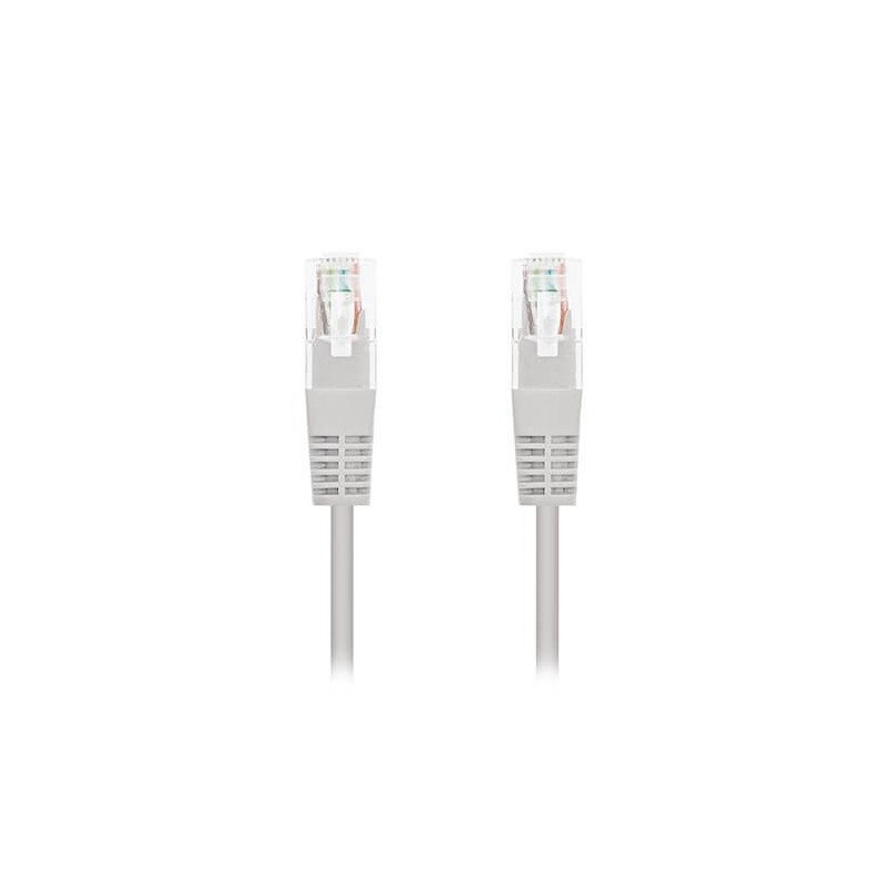 Cable red nanocable latiguillo rj45 utp cat6 0.25m gris 25cm