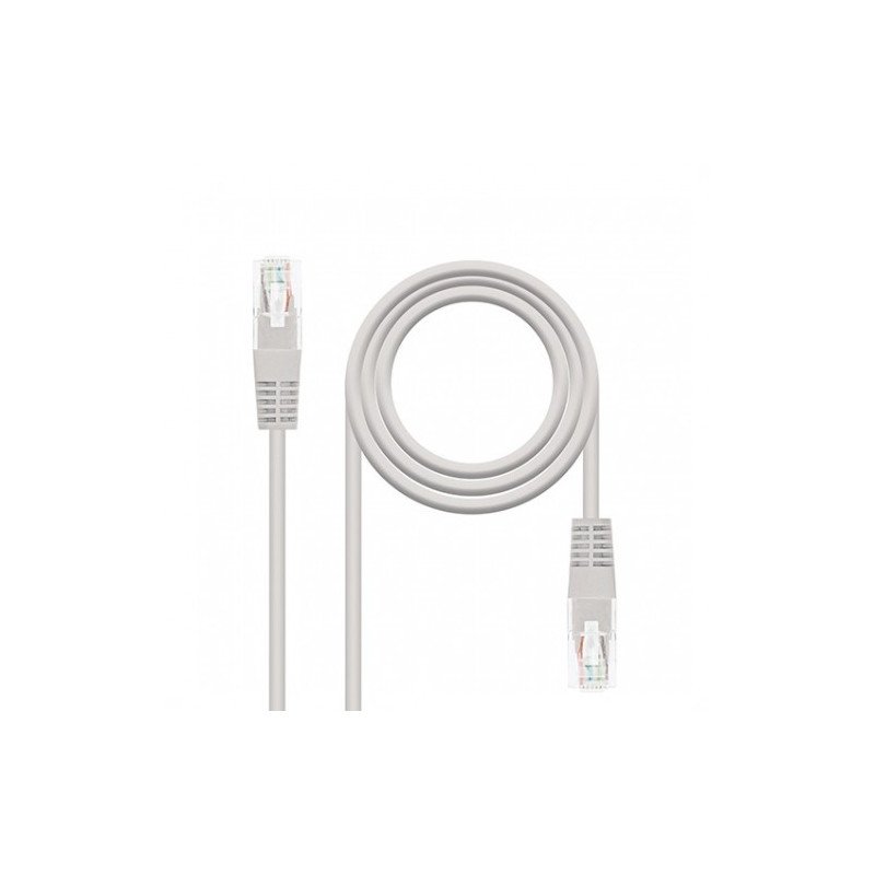 Cable red nanocable latiguillo rj45 utp cat6 2m gris
