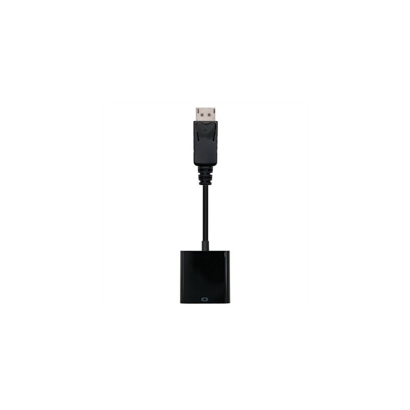 Adaptador displayport a svga nanocable macho - hembra 15cm negro