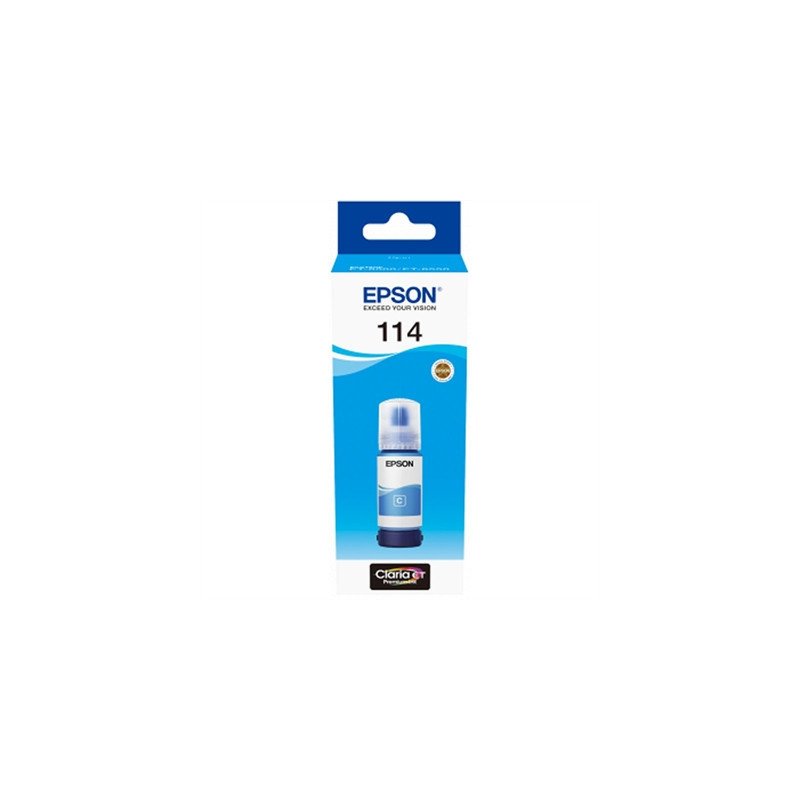 Botella tinta epson ecotank 114 cyan 70ml