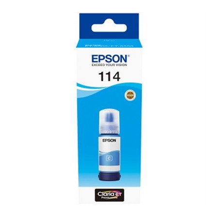 Botella tinta epson ecotank 114 cyan 70ml