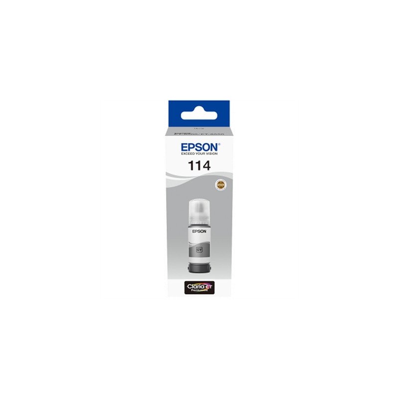 Botella tinta epson ecotank 114 gris 70ml