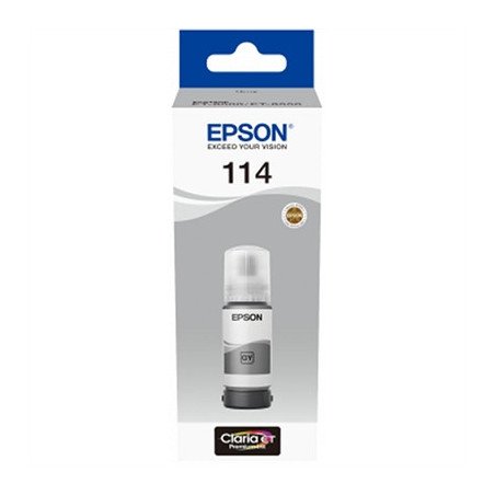 Botella tinta epson ecotank 114 gris 70ml