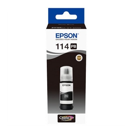 Botella tinta epson ecotank 114 negro foto 70ml