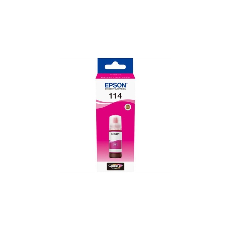Botella tinta epson ecotank 114 mangenta 70ml