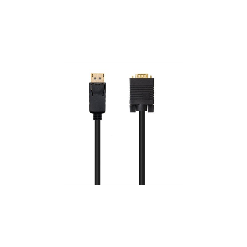 Cable displayport a vga nanocable 2m negro - macho - macho