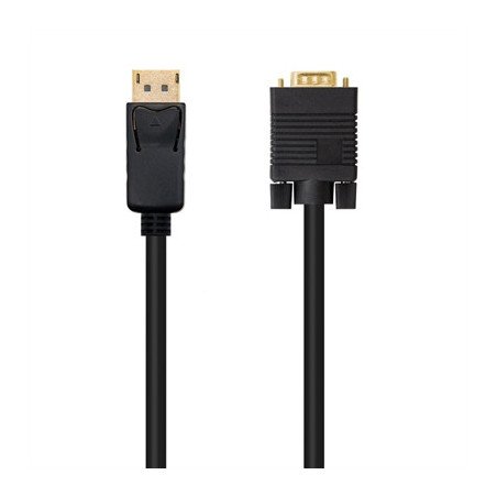 Cable displayport a vga nanocable 2m negro - macho - macho