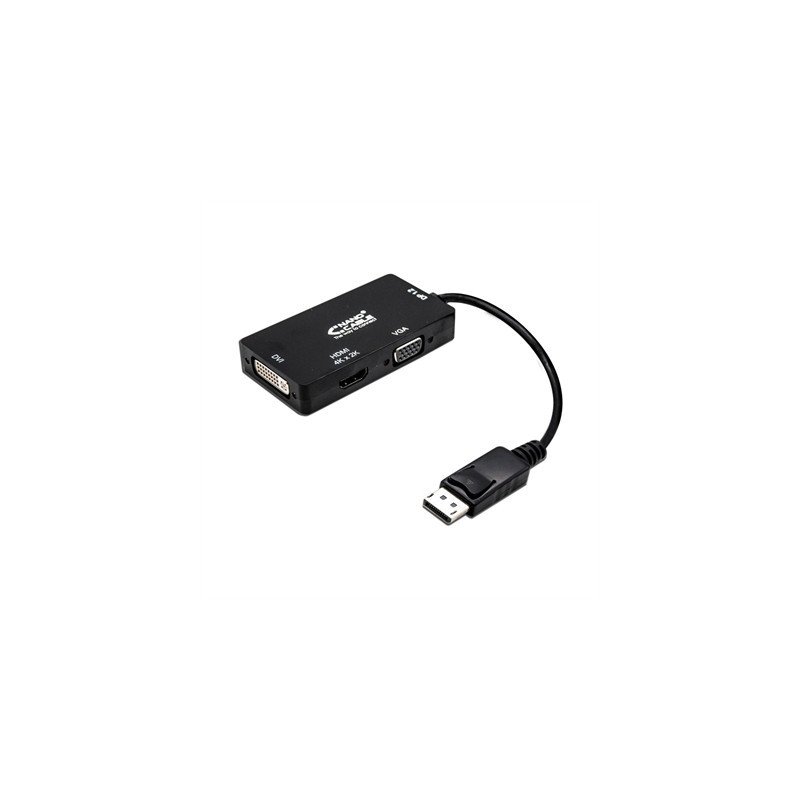 Conversor displayport a vga - dvi - hdmi nanocable 15cm - macho - hembra