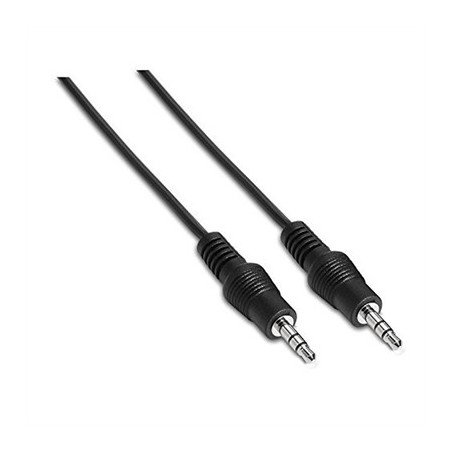 Cable audio estereo jack 3.5mm nanocable 1.5m negro - macho - macho
