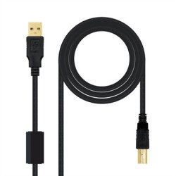 Cable usb 2.0 tipo a usb tipo b nanocable 3m negro macho - macho impresora