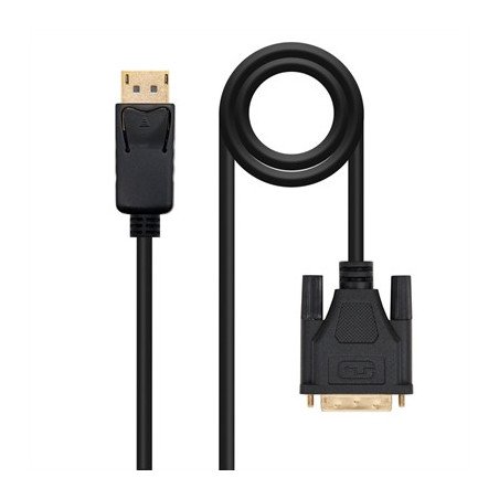Cable displayport a dvi nanocable 1m - macho - macho - negro