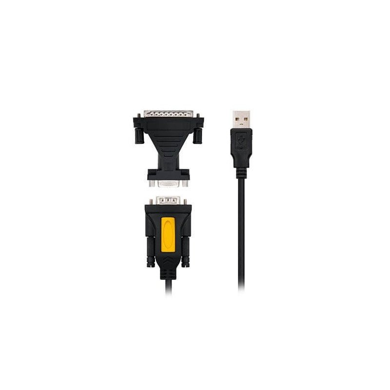 Cable conversor nanocable usb - a a rs232 1.8m - macho - macho - incluye adaptador db9(h) a db25(m)