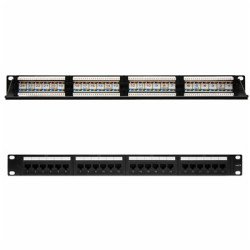 Panel de parcheo nanocable 24 puertos rj45 cat.6 utp 19 pulgadas