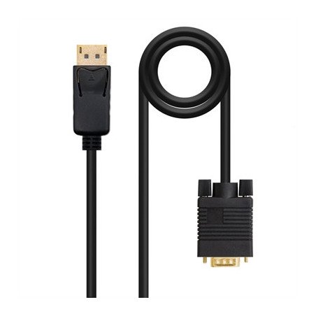 Cable conversor displayport a vga nanocable 1m - macho - macho - negro