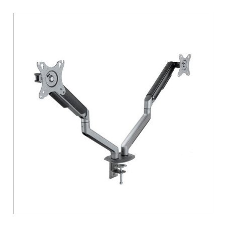Soporte de mesa tv tooq 17 - 32 pulgadas 2 pantallas gris