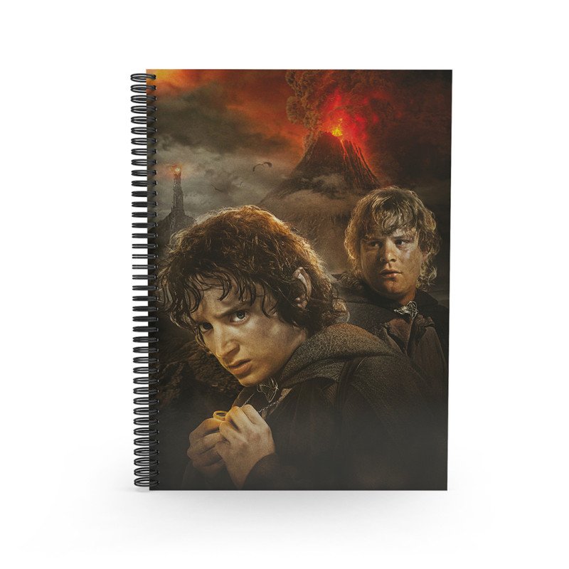 Libreta efecto 3d frodo y sam el senor de los anillos