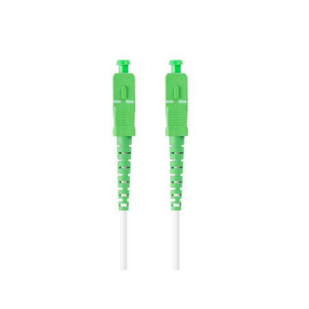 Latiguillo fibra optica sc - apc lanberg 10m mono simplex g657a2 lszh blanco