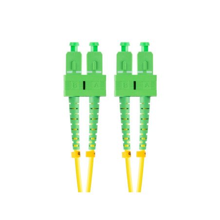 Latiguillo fibra optica sc - apc lanberg 2m mono duplex g657a1 lszh amarillo