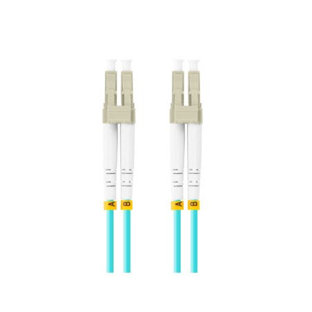 Latiguillo fibra optica lc - upc lanberg 3m multi duplex om3 50 - 125 lszh azul