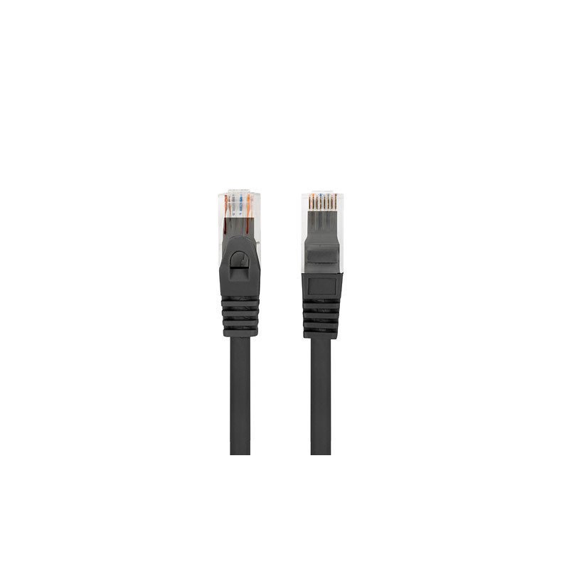Cable red lanberg latiguillo cat.6 utp lszh cu 0.5m negro fluke passed
