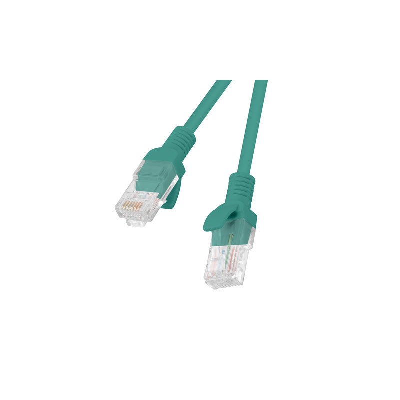 Cable red lanberg latiguillo cat.6 utp cu 0.5m verde fluke passed