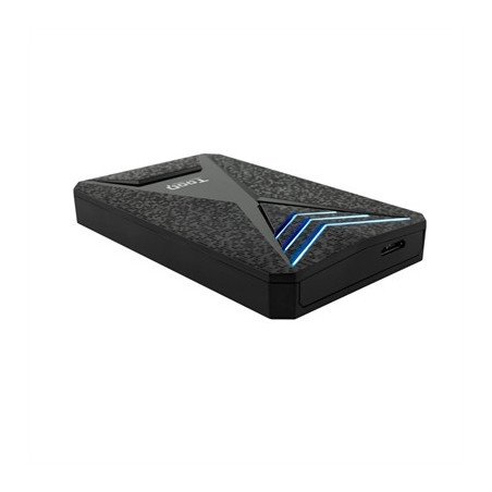 Caja externa gaming tooq tqe - 2550bl para hdd - ssd 2.5 pulgadas 9.5mm sata 3 usb 3.0 - 3.1 negro